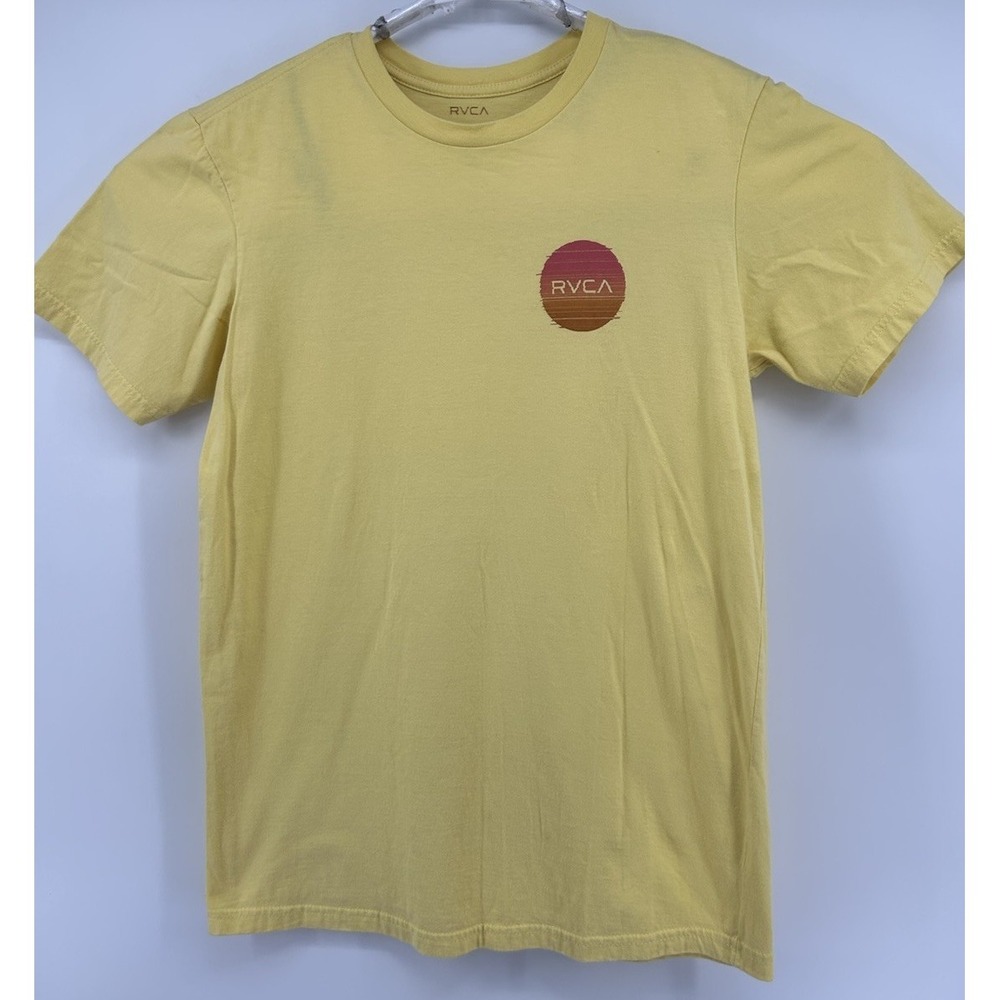 RVCA Standard Tee Short‎ Sleeve T Shirt Yellow Men's Size Medium